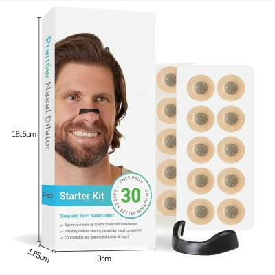 Magnetic Nasal Breathing Dilator Tiras NasalesSmooth Snoring Device with Body Patches for Nasal Cavity Expansion