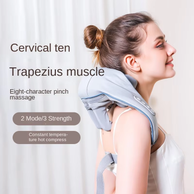 Trapezius Muscle Hand Kneading Hot Compress Cervical Vertebra Shoulder Neck Massager Charging for Relaxation